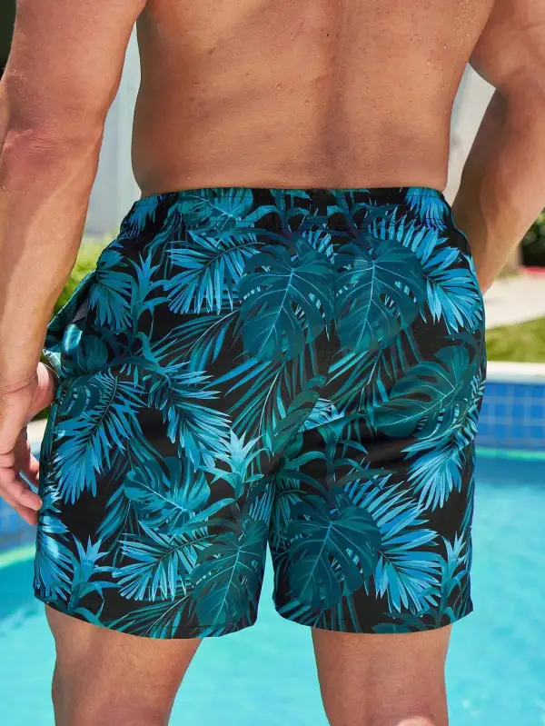 Men's Resort Tropical Print Swim Trunks