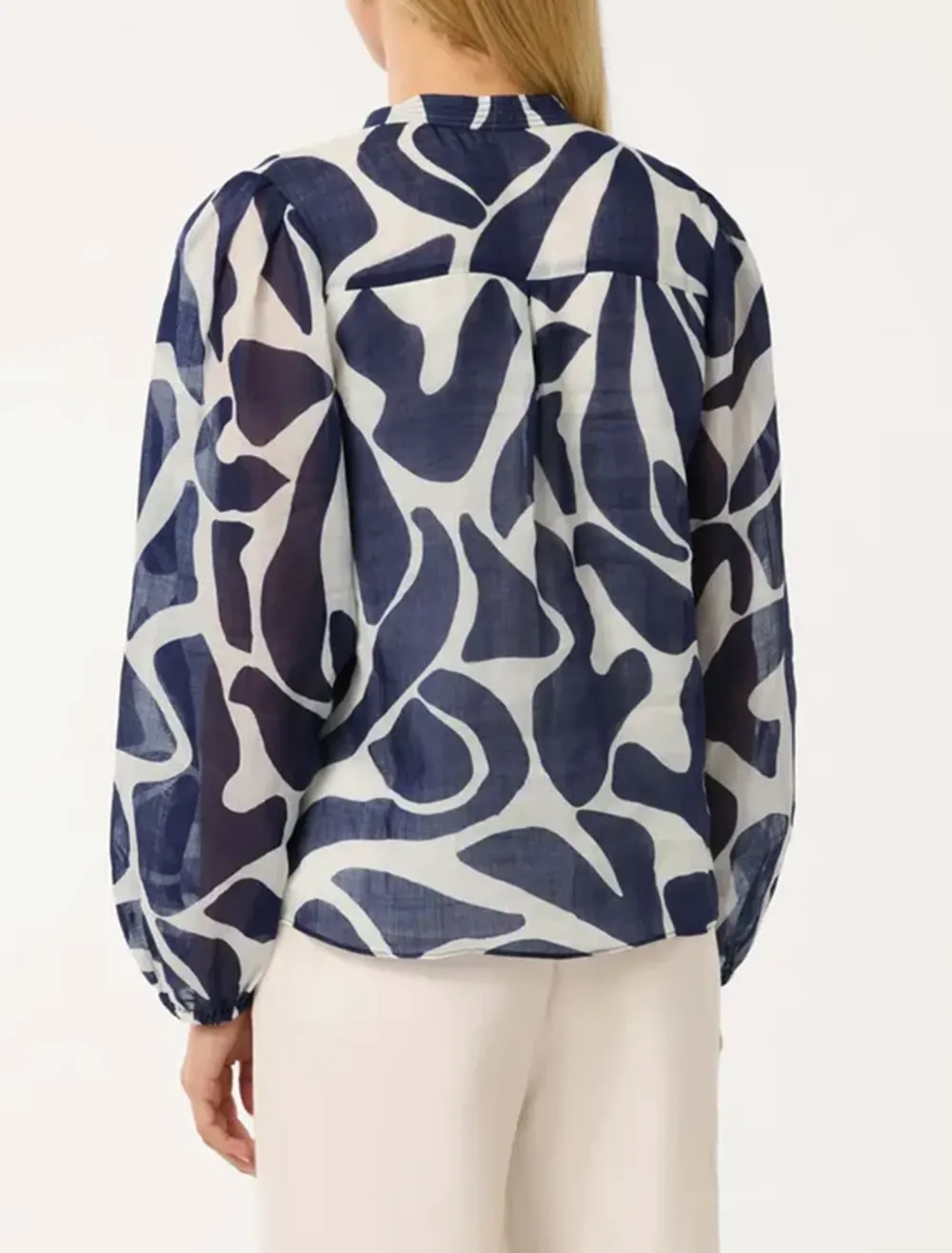Long Sleeve Random Printing Blouse