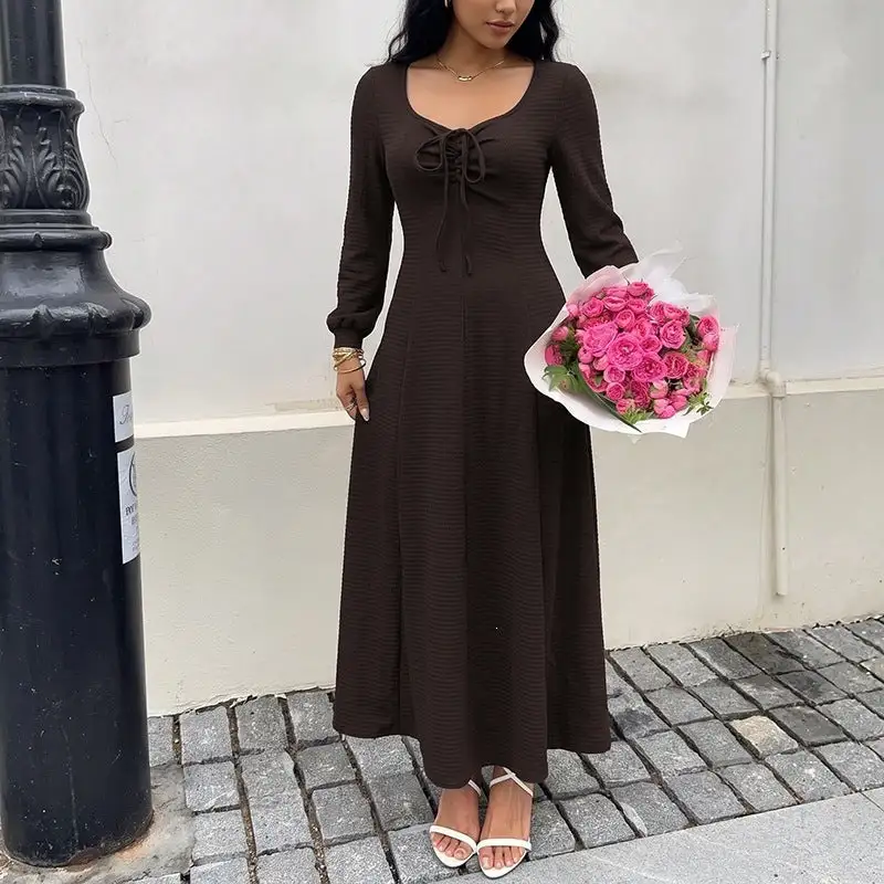 Women's Bodycon Ruffled Maxi Dress