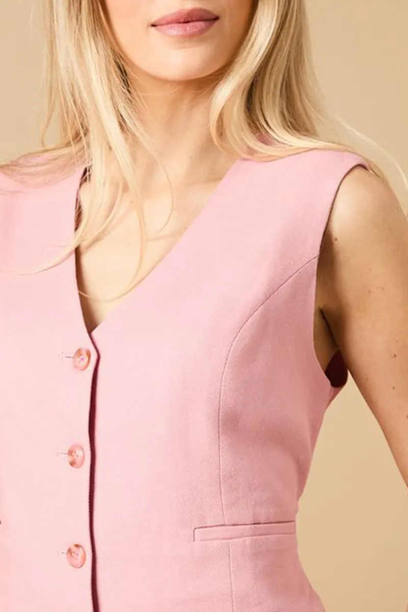 Casual Style Button Up Waistcoat