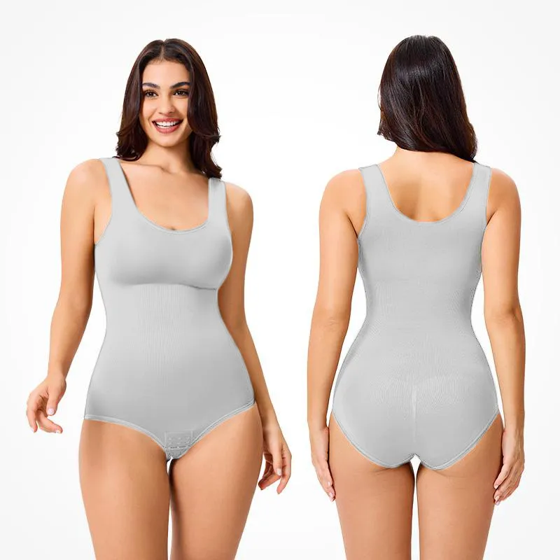Women'S Clothing Minimalist Seamless Crewneck Bodysuits Shapewear, Basic Comfortable Fit Style Womenswear