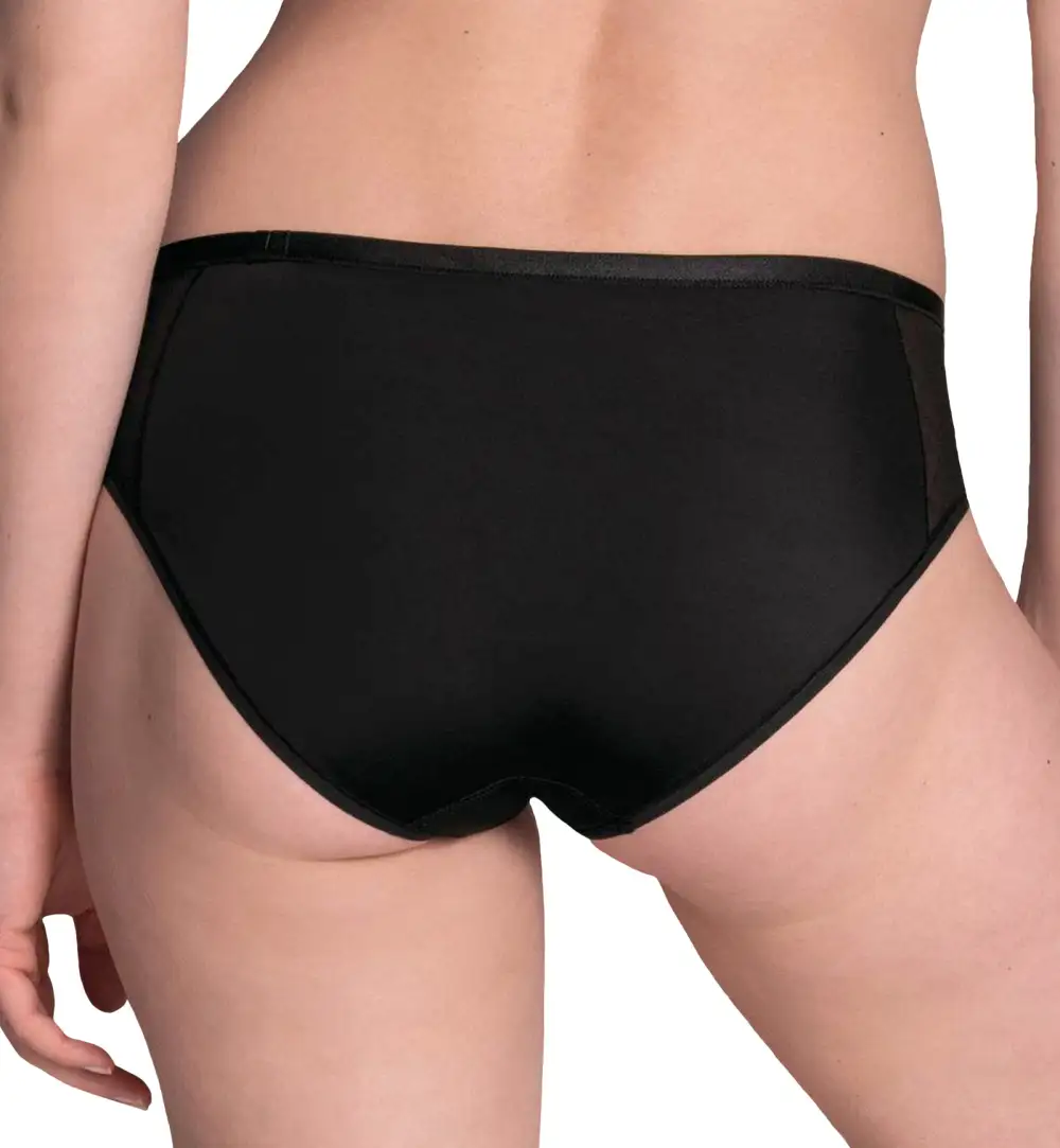 Classic High-Waist Mesh Cotton Full-Coverage Brief Panty