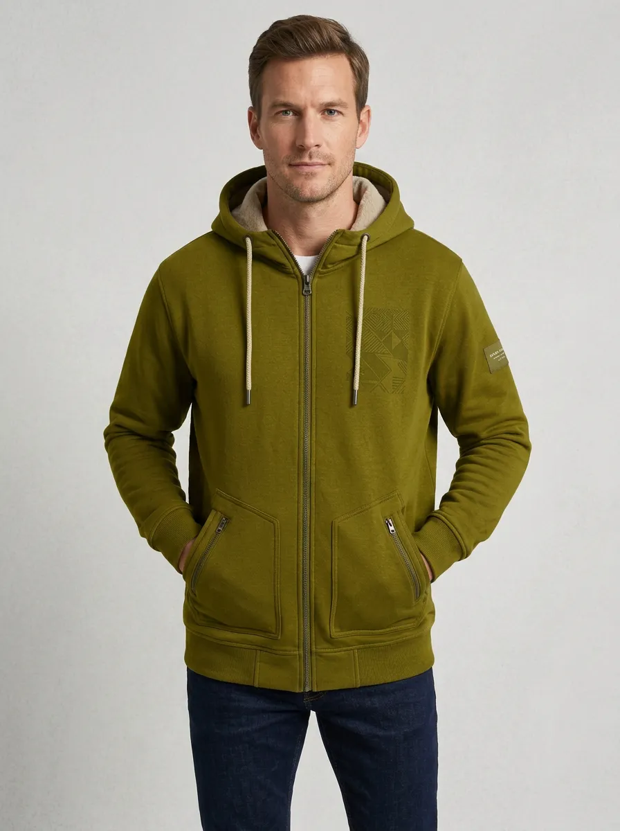 Urban Geometric Zip-Up Sport Look Men's Sport Jacket
