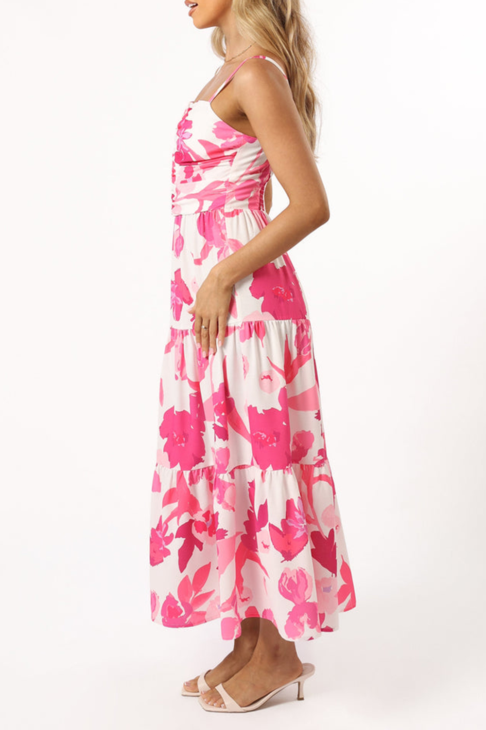 PINK FLORAL DAILY MAXI DRESS -