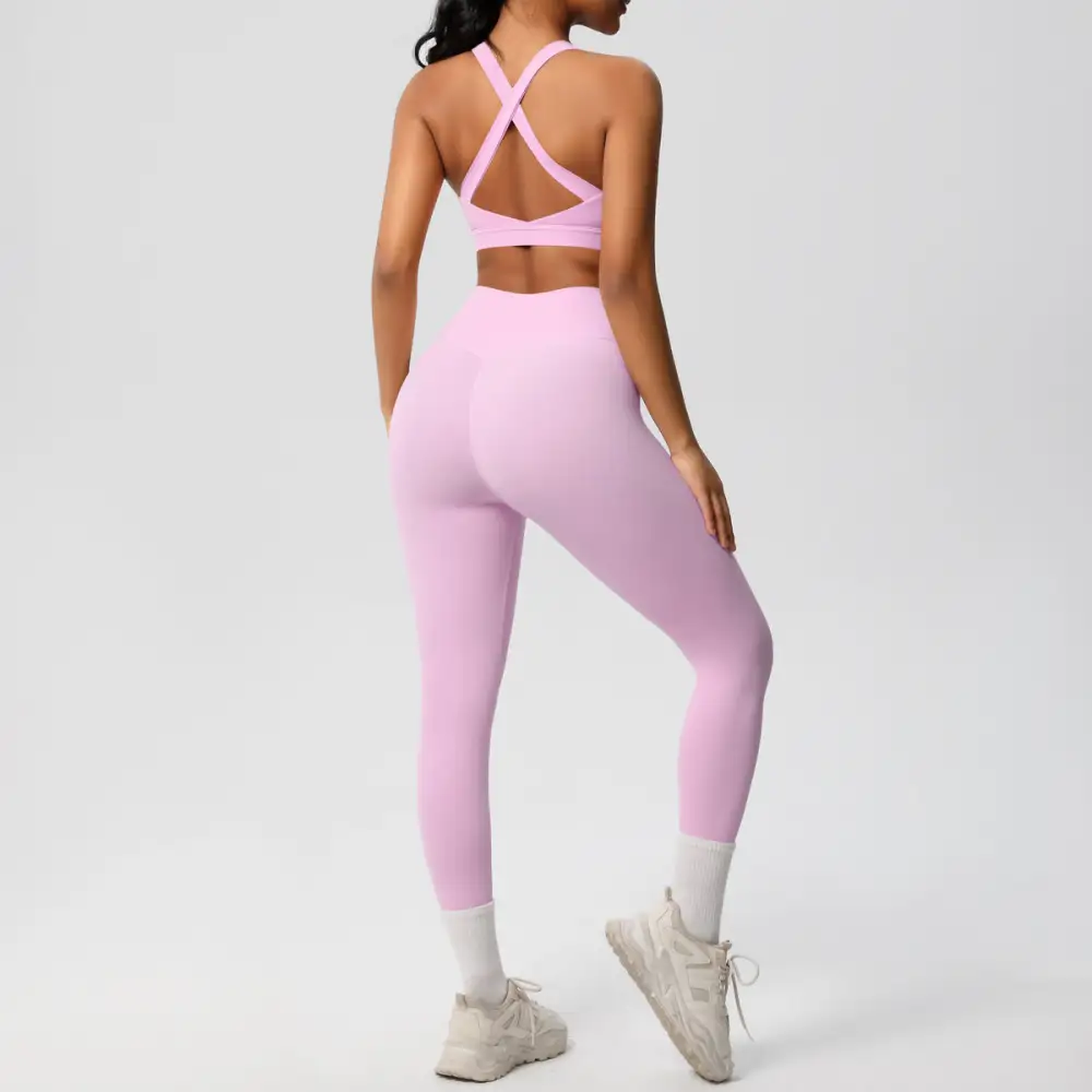 Backless High-Waist Two-Piece Activewear Active Set