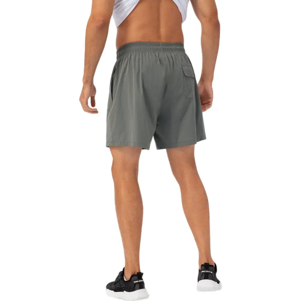 Relaxed Drawstring Elastic-Waist Side-Pocket Lightweight Men's Athletic Shorts