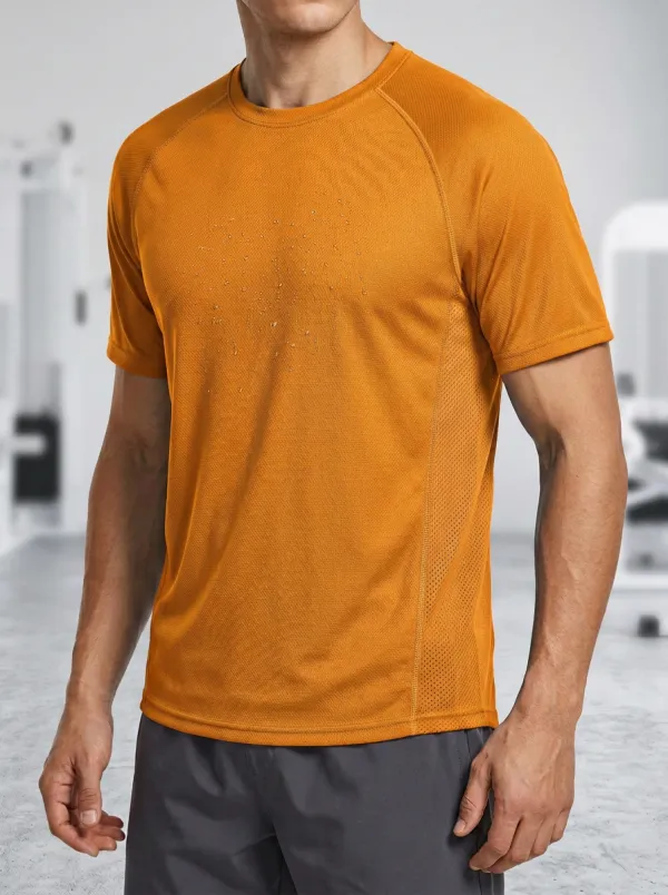 Men's Fitness Water Droplet Printed T-Shirt