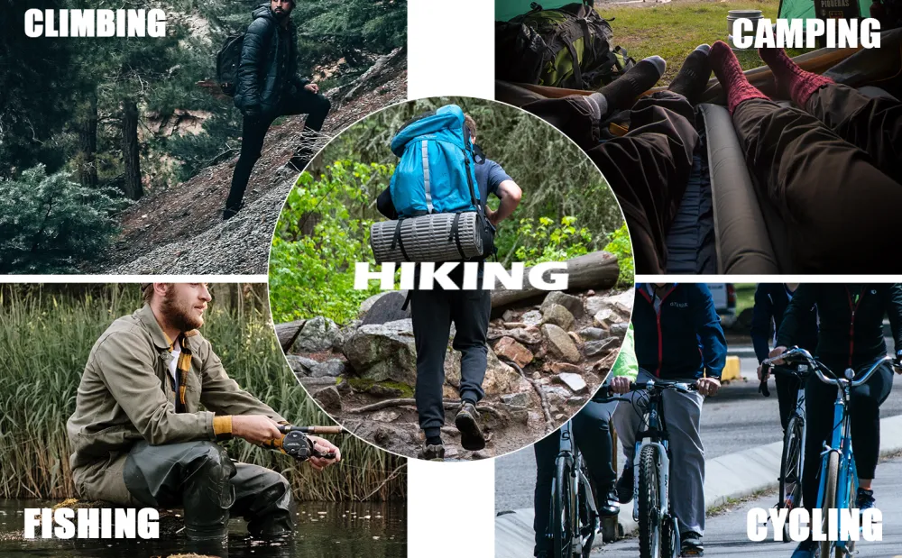 Men's Tactical Pants Water Repellent 8 Pockets Ripstop Hiking Trousers Lightweight Work Pants