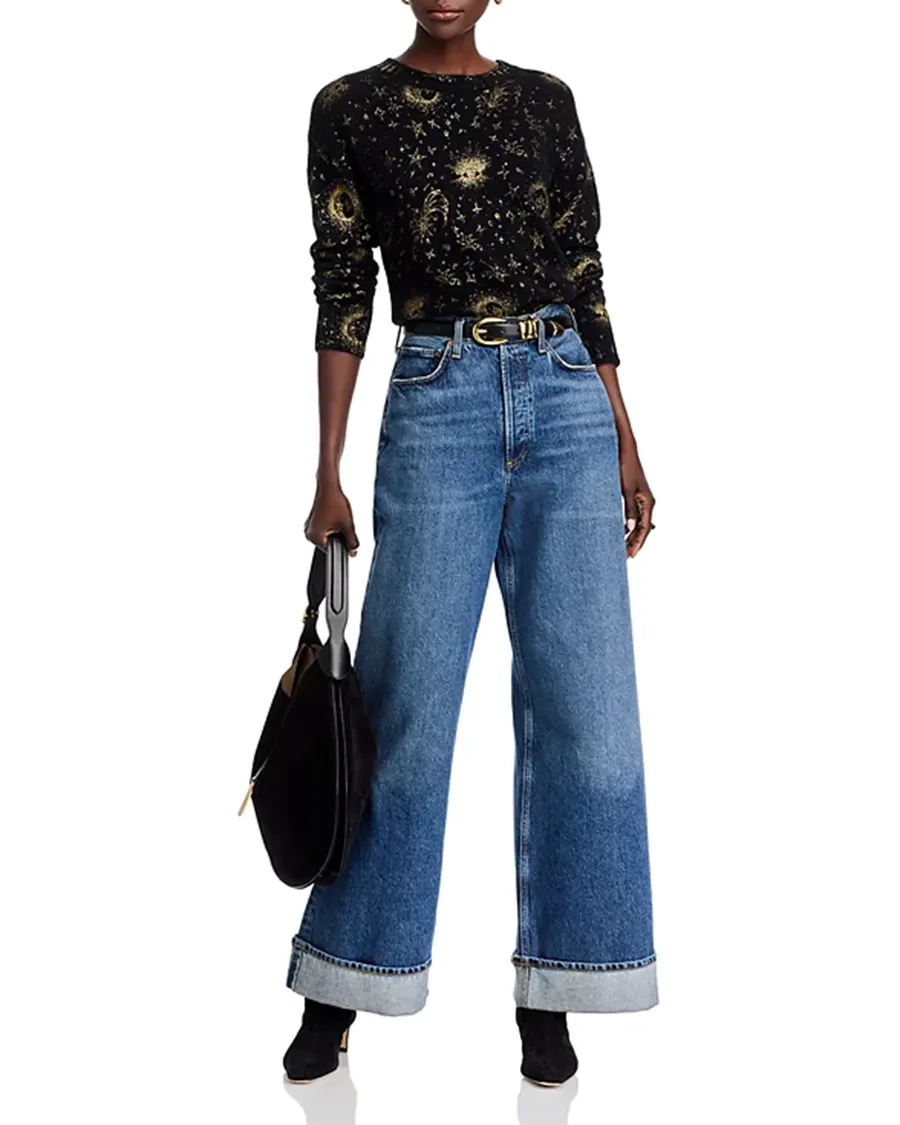 Long Sleeve Cashmere Astrological Crewneck Sweater