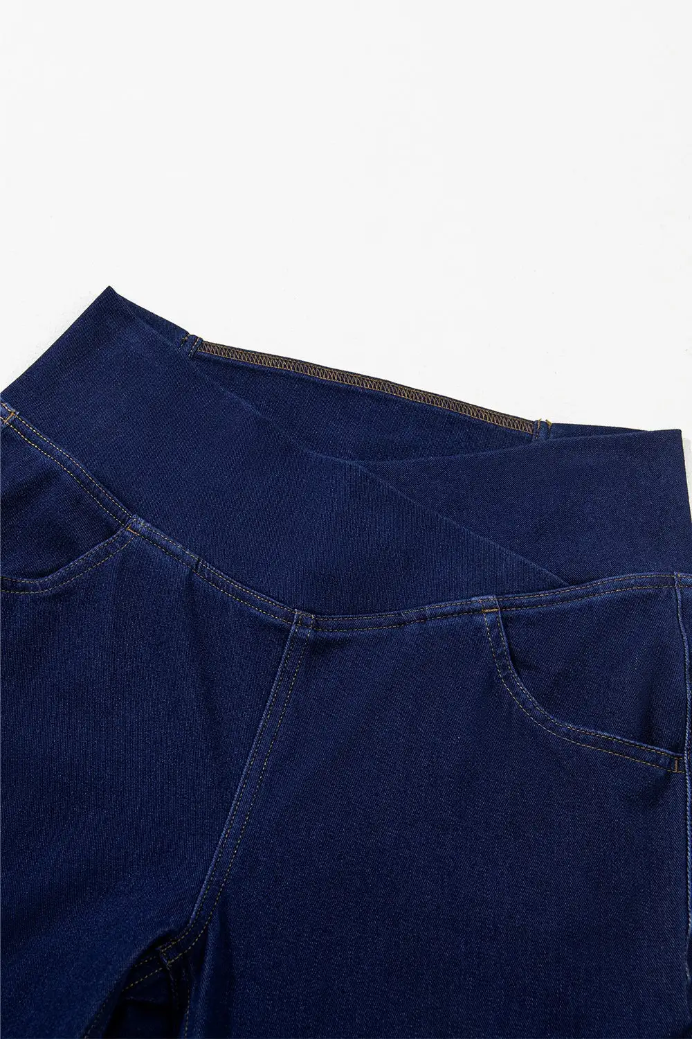 Contoured High Waist Flare Leg Denim Jeans
