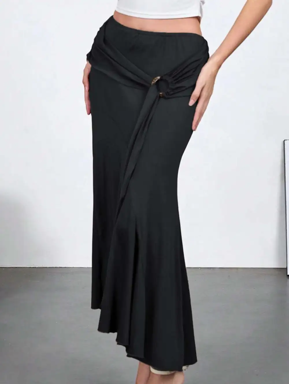 High Waist Ribbon Bodycon Skirt
