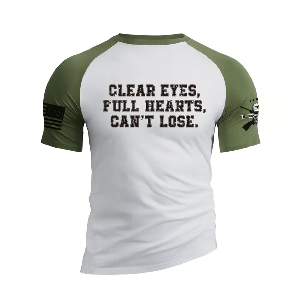 CLEAR EYES FULL HEARTS CAN'T LOSE RAGLAN GRAPHIC TEE