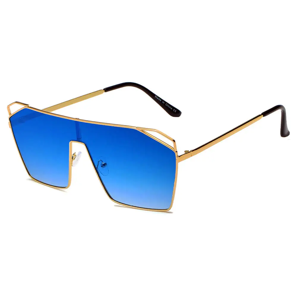 Braided Square Flat Top Frame Sunglasses