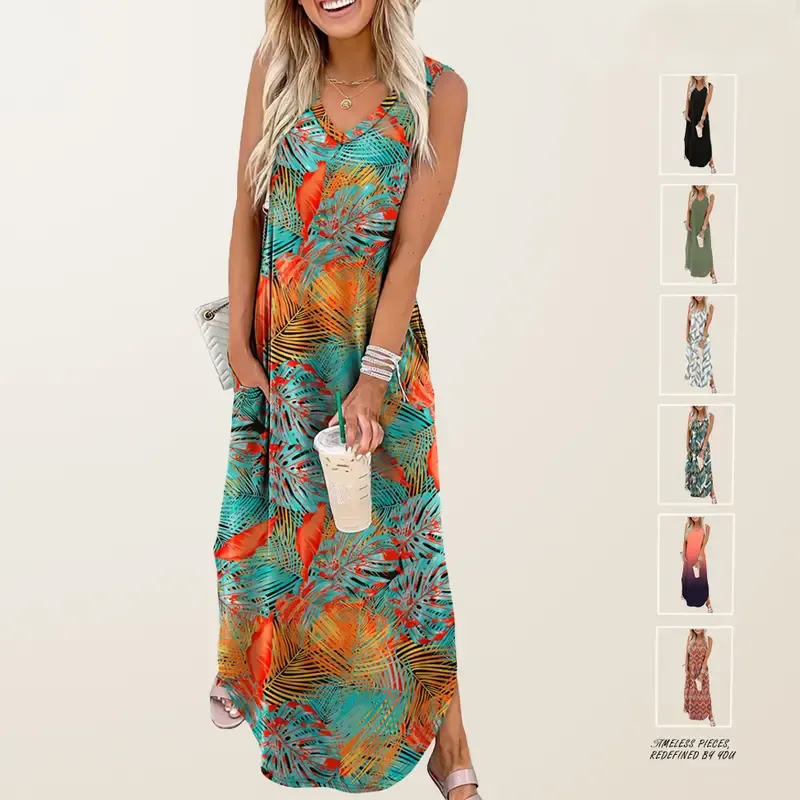 Summer Beach Vacation Long Dress-🔥8-Pack - All Colors Included, Only $24