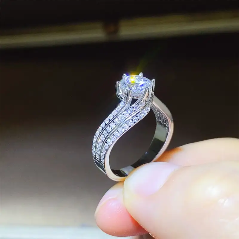 Sterling Silver Moissanite Ring