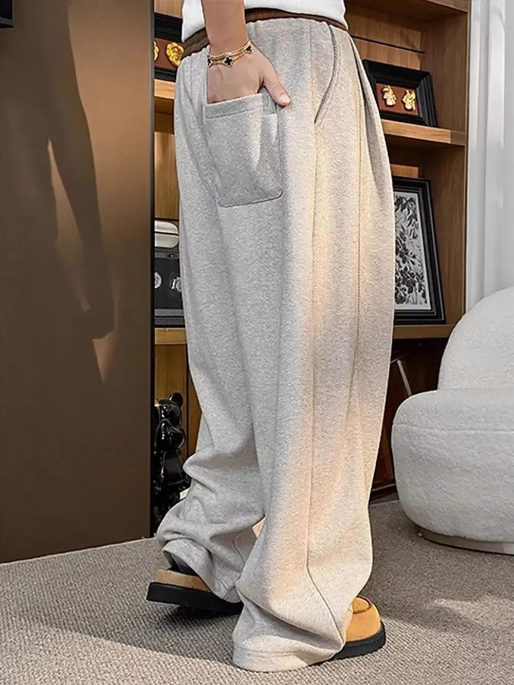 Men's Plus Size Loose Fit Casual Sweatpants with