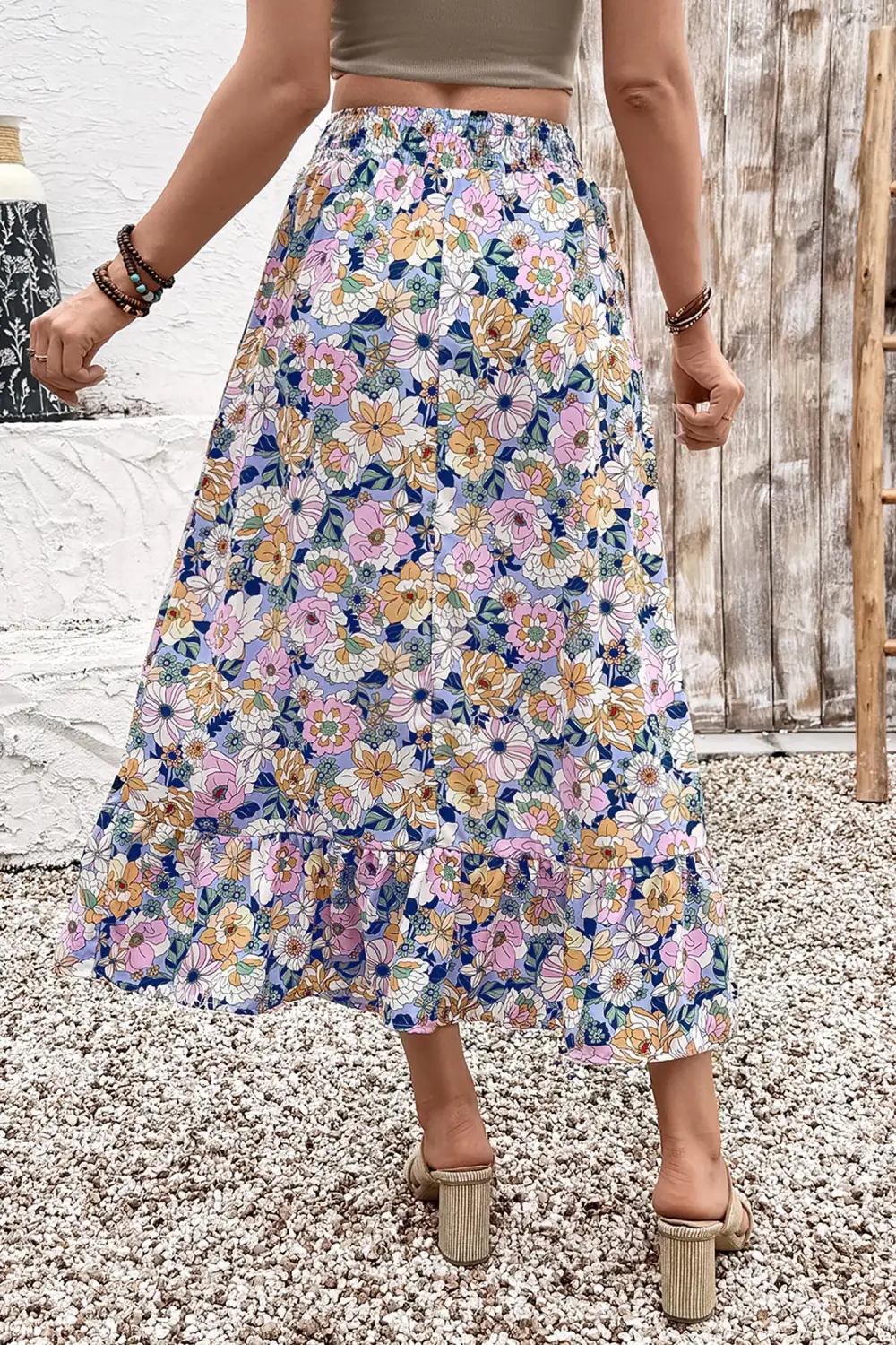 Airy Ruffle Trim Skirt