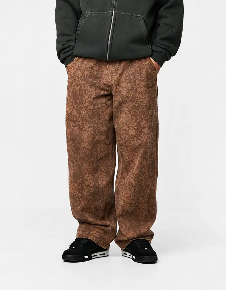 Camo Pattern Baggy Workwear Denim Jeans