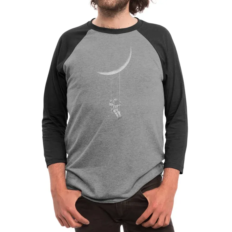 Creative Space Print Round-Neck Men's Long-Sleeved T-Shirt