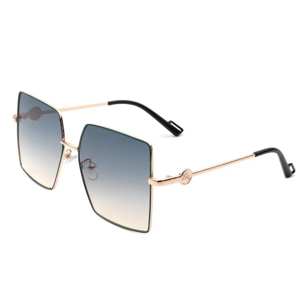 Sleek Square Flat Top Frame Sunglasses