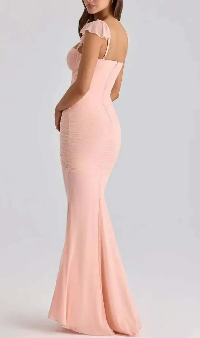 Bodycon Ruffle Maxi Dress