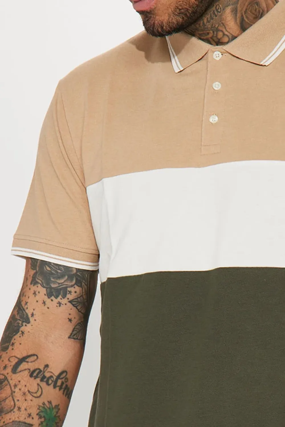 Color Block Short Sleeve Polo - Multi Color
