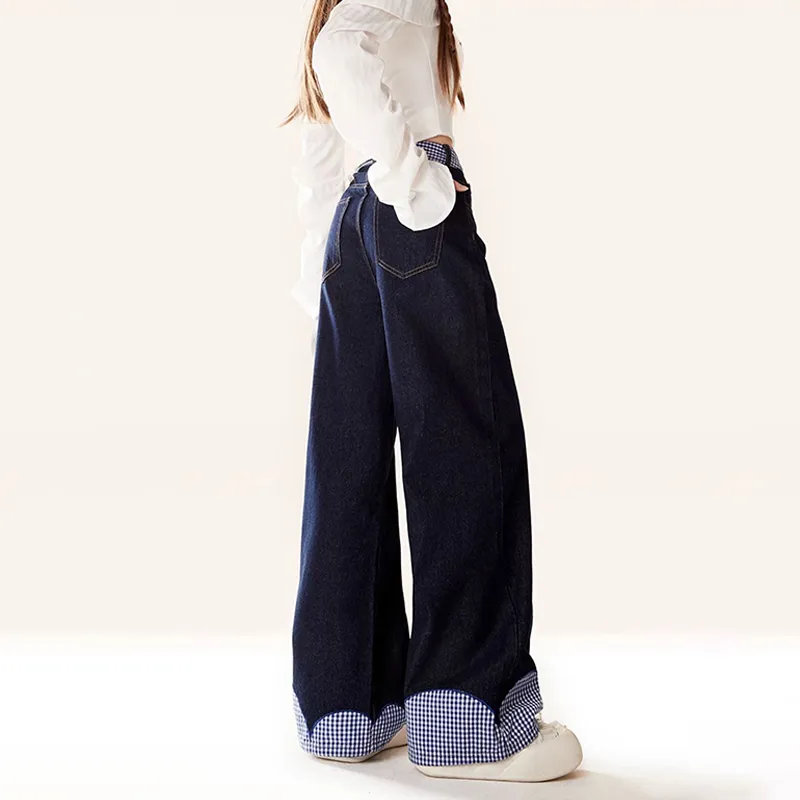 Floor Length Bow Detail Jeans