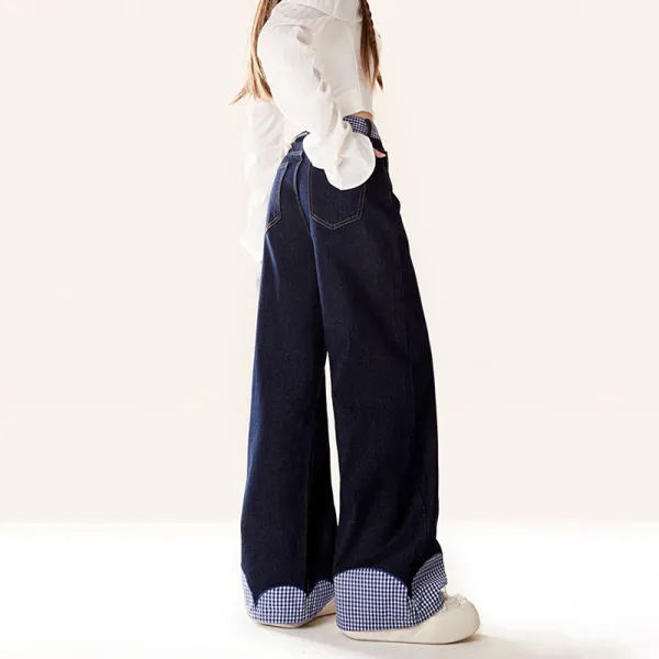 Floor Length Bow Detail Jeans