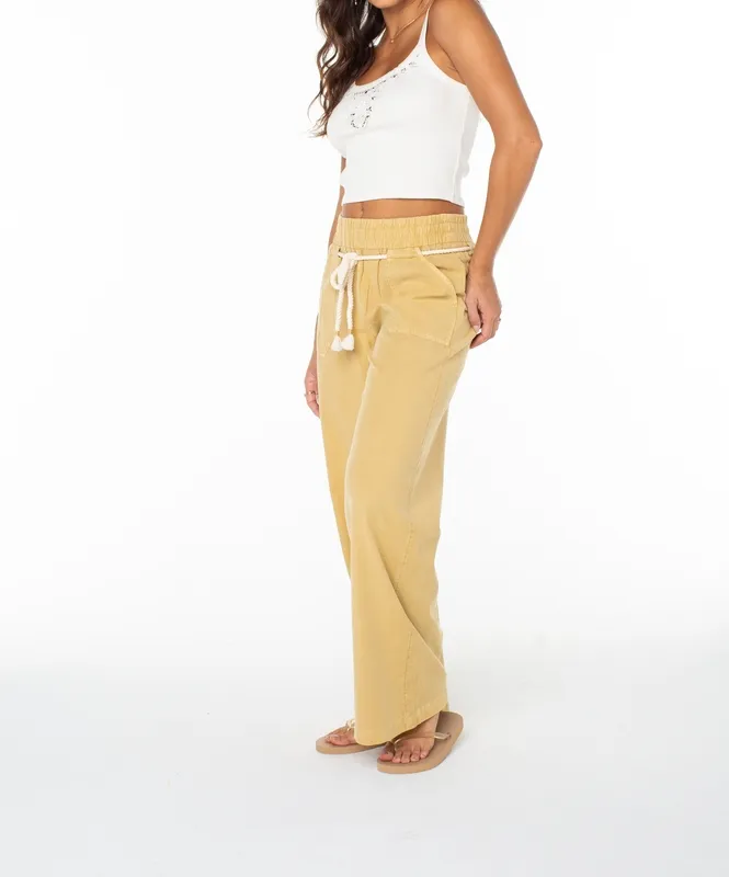 Clean Textured Wide Leg Pants