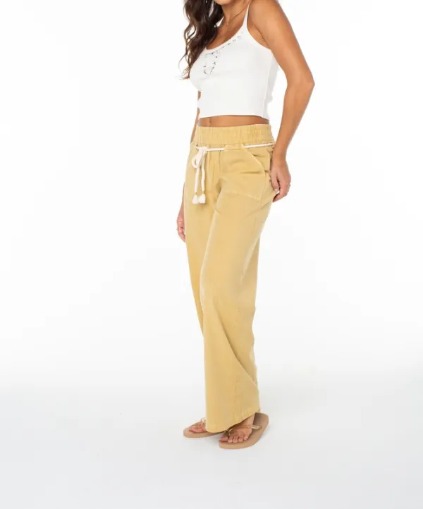 Clean Textured Wide Leg Pants