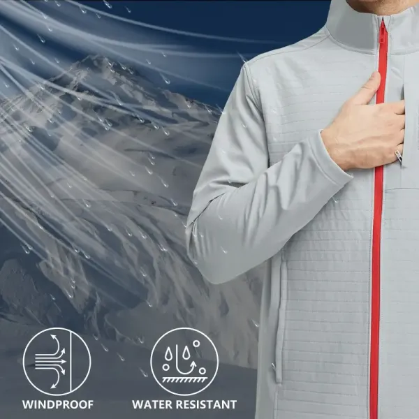 Men's Golf Windbreaker Jacket, Waterproof Windproof Performance Outerwear, Lightweight Warm Multifunctional Jacket for Outdoor Sports