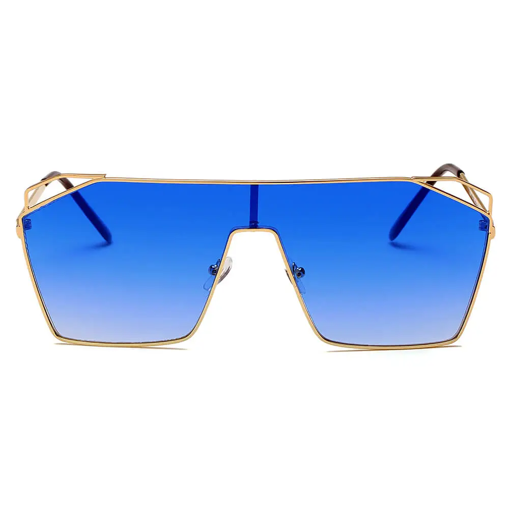 Braided Square Flat Top Frame Sunglasses