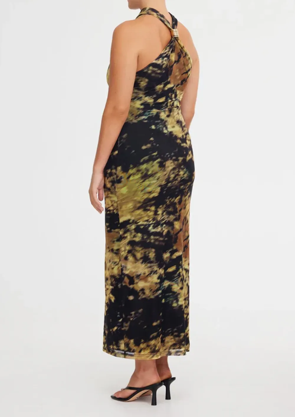 SLIT SLEEVELESS MIDI DRESS