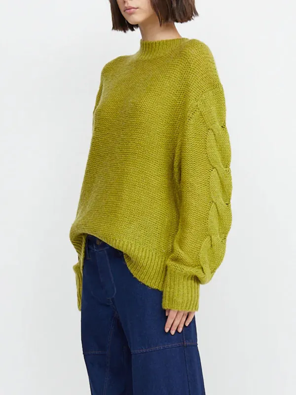 SOLID COLOR KNIT JUMPER