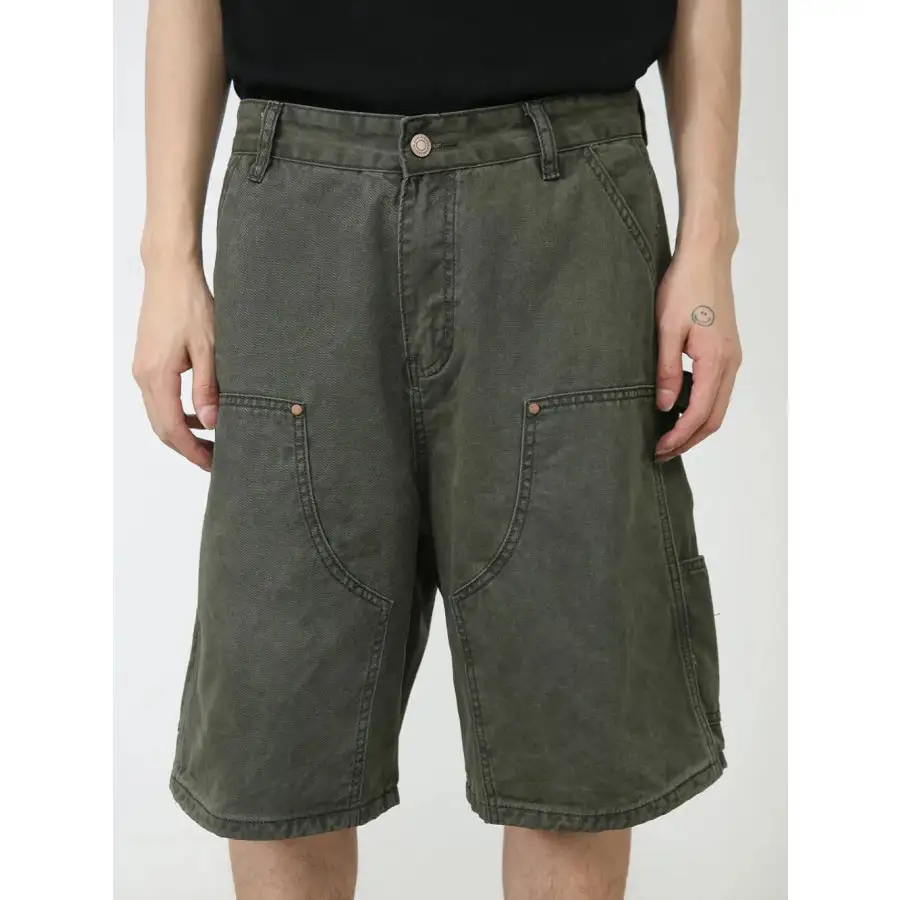 Men's Mid Rise Denim Shorts with Pockets