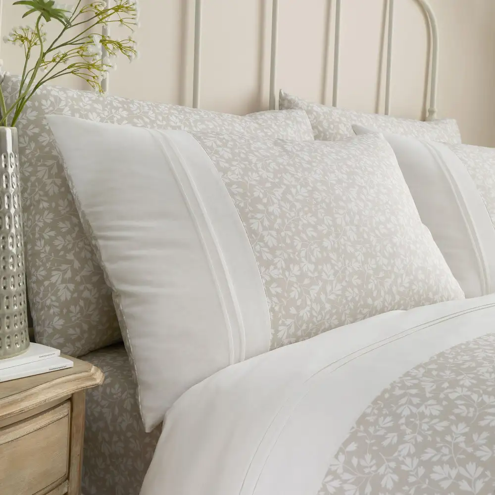Ruffled Floral Polycotton Duvet Cover Set