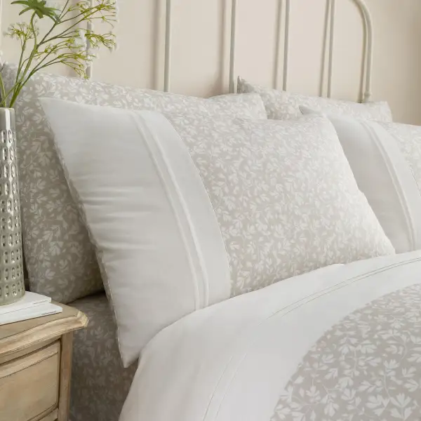 Ruffled Floral Polycotton Duvet Cover Set