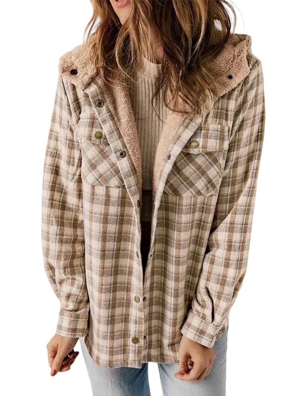 Warm Plaid Pocket Coat for Everyday Style