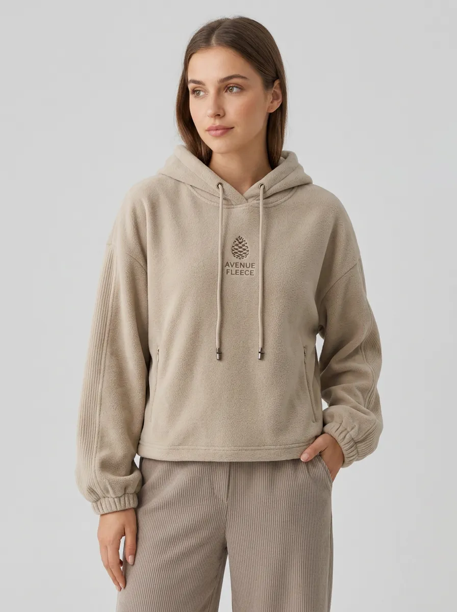 Women's Nature Lover Pinecone Avenue Fleece Printed Hoodie