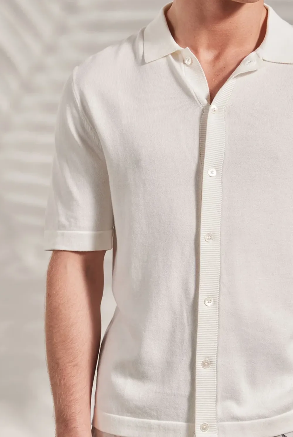 Jackson Knit SS Shirt- Winter white