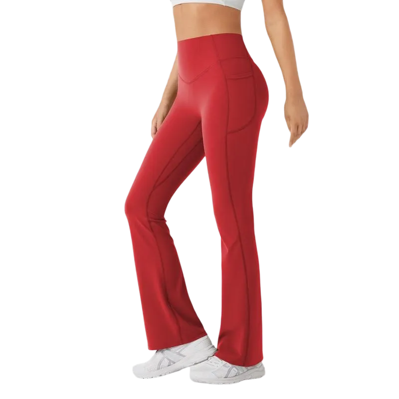 Women's UltraSculpt SoCinched High Waisted Scrunch Butt Lifting Tummy Control Pocket Shaping Yoga Bootcut Leggings