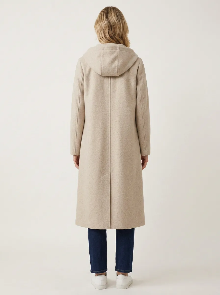 Contemporary-Layer Long Hooded Coat