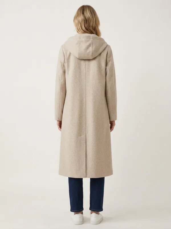 Contemporary-Layer Long Hooded Coat