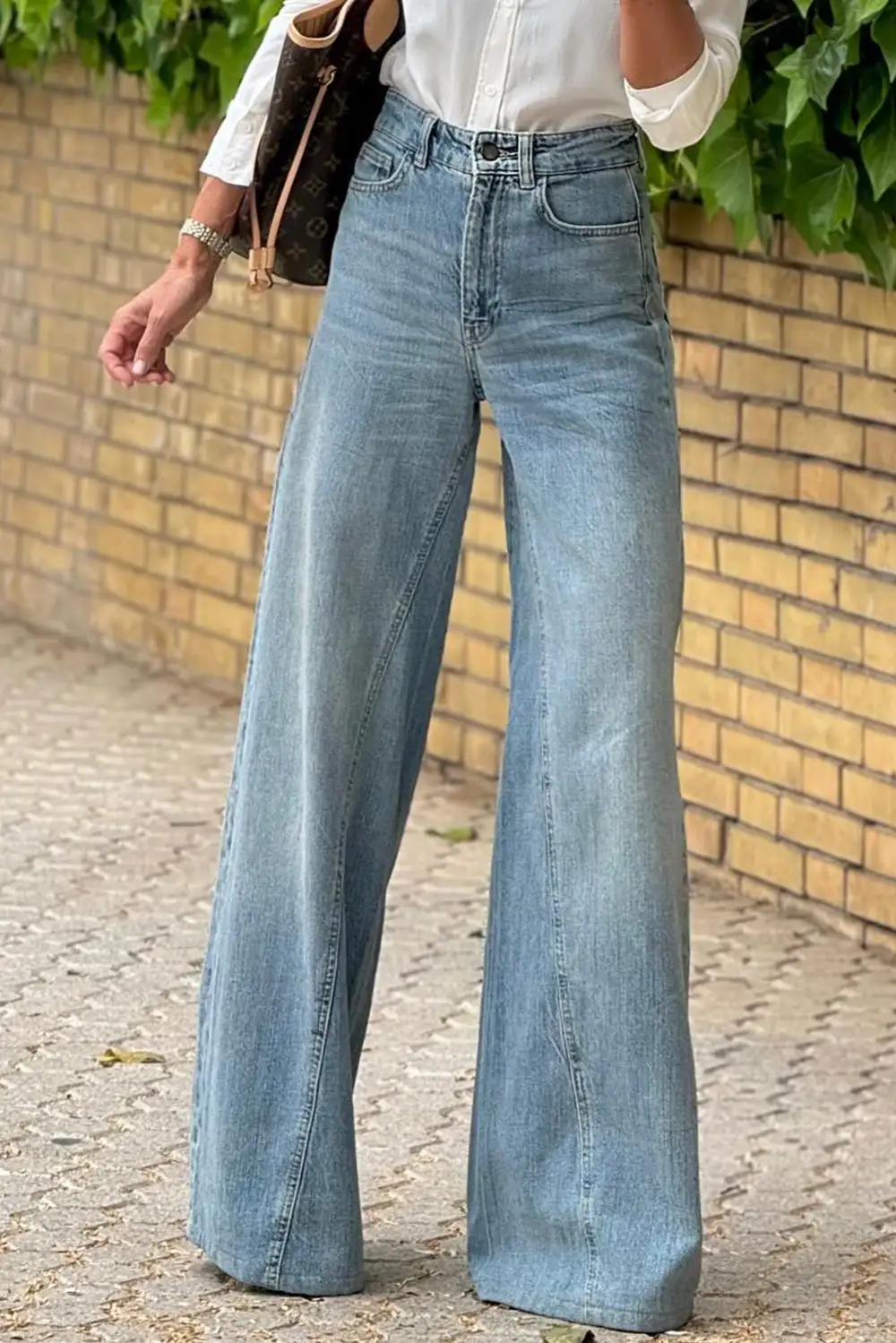 Wide Leg Casual Denim Jeans