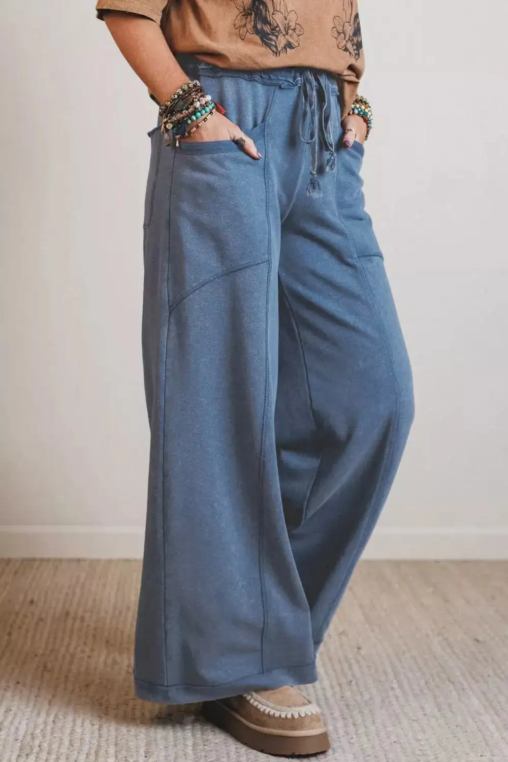 Casual Drawstring Denim Jeans