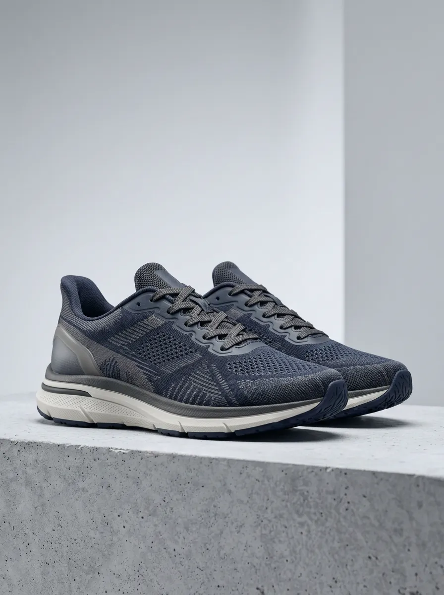 Lightweight-Look Geometric Graphic Edit Men's Running Shoes