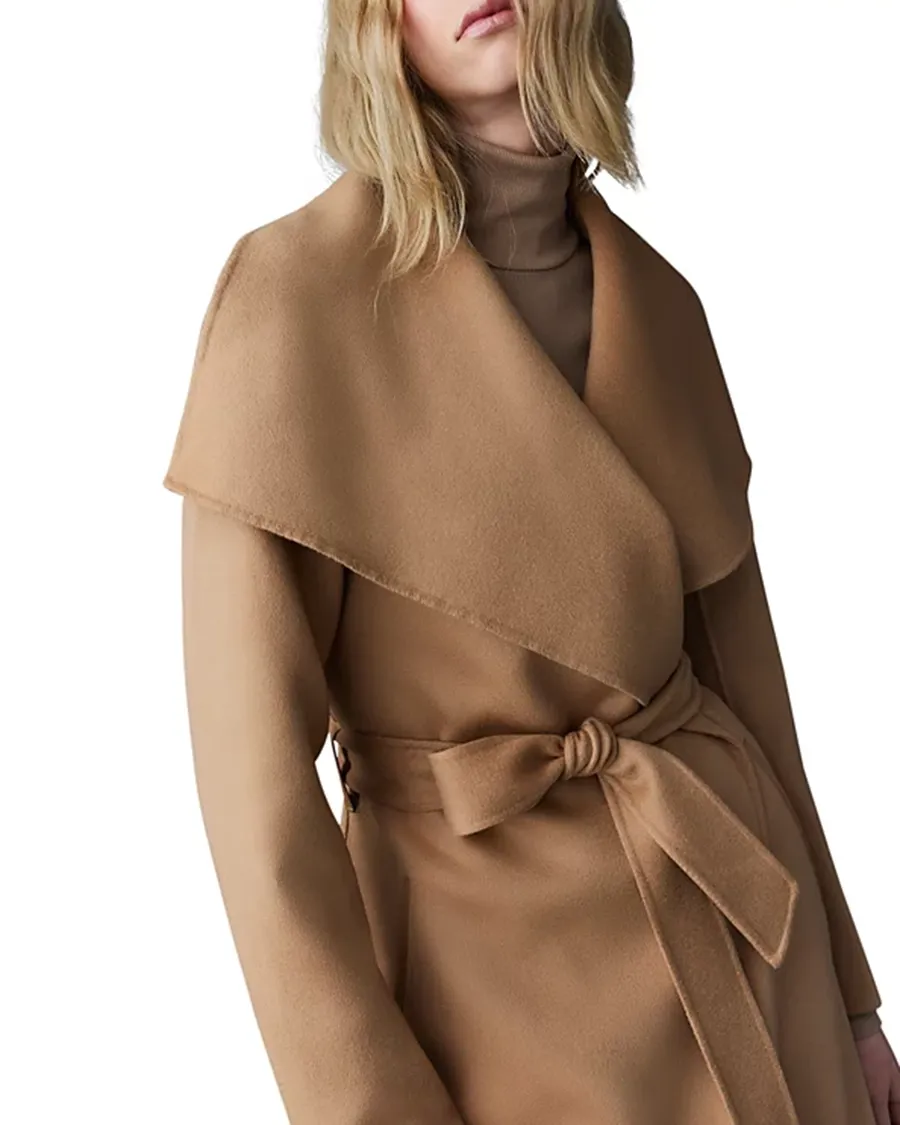 Elegant Style Lightweight Wrap Wool Coat