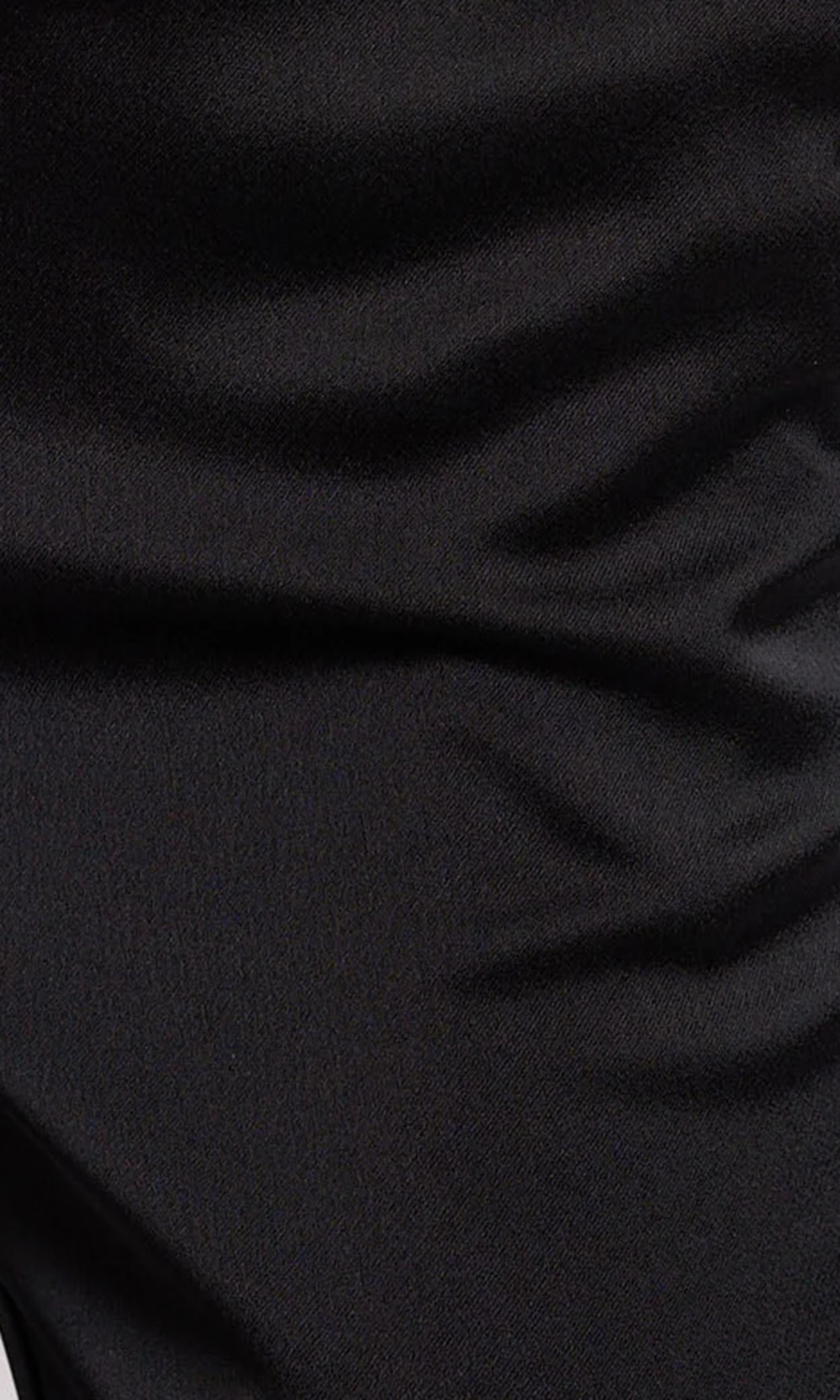 Black Satin Skinny Trousers