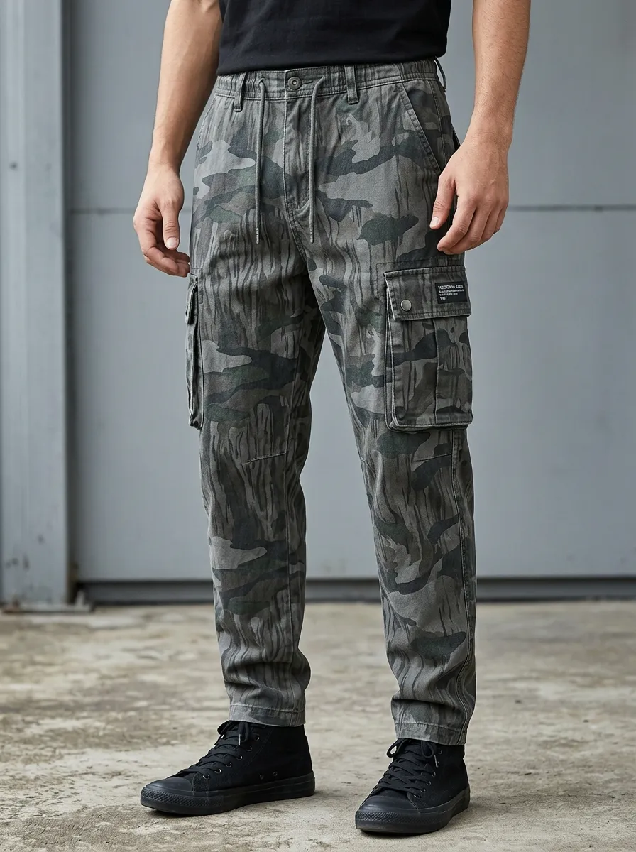 Street-Utility Camouflage Cargo Pants
