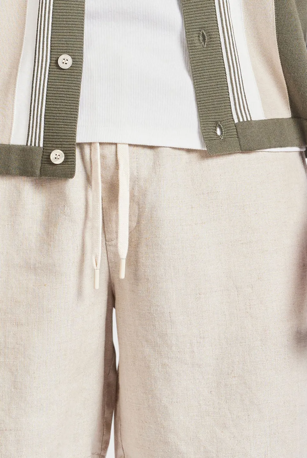 Elastic Waist Contrast Drawcord Short